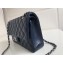 Chanel Lambskin Medium Classic Flap Bag A1112 Navy Blue