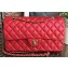 Chanel Lambskin Medium Classic Flap Bag A1112 Red
