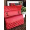 Chanel Lambskin Medium Classic Flap Bag A1112 Red