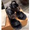 Louis Vuitton Heel 10cm Passenger Sandals Black 2020
