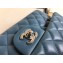 Chanel Lambskin Medium Classic Flap Bag A1112 Denim Blue