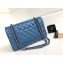 Chanel Lambskin Medium Classic Flap Bag A1112 Denim Blue