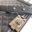 Chanel Lambskin Boy Flap Large Bag Black/Silver