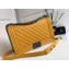 Chanel Lambskin Boy Flap New Medium Bag Yellow