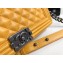 Chanel Lambskin Boy Flap New Medium Bag Yellow