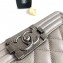 Chanel Caviar Leather Boy Flap Small Bag Pale Gray/Silver