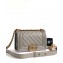 Chanel Caviar Leather Boy Flap Small Bag Pale Gray/Gold