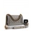 Chanel Lambskin Boy Flap Small Bag Gray/Gold