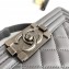 Chanel Lambskin Boy Flap Small Bag Gray/Silver
