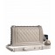 Chanel Caviar Leather Boy Flap Medium Bag Pale Gray/Silver