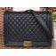 Chanel Caviar Leather Boy Flap Large Bag Black/Gold
