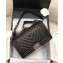 Chanel Lambskin Chevron Boy Flap Medium Bag Black