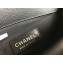 Chanel Caviar Leather Chevron Boy Flap Medium Bag Black/Silver