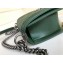 Chanel Caviar Leather Chevron Boy Flap Medium Bag Green/Silver