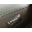 Chanel Caviar Leather Chevron Boy Flap Medium Bag Green/Silver