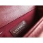Chanel Caviar Leather Chevron Boy Flap Medium Bag Burgundy/Silver