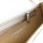 Chanel Caviar Leather Small Classic Flap Bag A1116 Beige/Silver