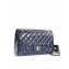 Chanel Patent Leather Jumbo Classic Flap Bag A1113 Navy Blue