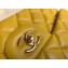 Chanel Lambskin Jumbo Classic Flap Bag A1113 Yellow