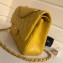Chanel Lambskin Jumbo Classic Flap Bag A1113 Yellow