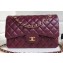 Chanel Lambskin Jumbo Classic Flap Bag A1113 Burgundy/Gold