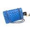 Chanel Lambskin Medium Classic Flap Bag A1112 Blue