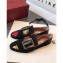 Bally Janelle Leather Flats Slippers Loafers Poker-inspired Motifs Black