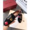 Bally Janelle Leather Flats Slippers Loafers Poker-inspired Motifs Black