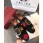 Bally Janelle Leather Flats Slippers Loafers Poker-inspired Motifs Black