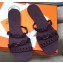 Hermes Chaine D'ancre Rivage Rubber Slipper Sandals Purple