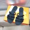 Hermes Chaine D'ancre Rivage Rubber Slipper Sandals Black