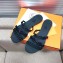 Hermes Chaine D'ancre Rivage Rubber Slipper Sandals Black