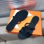 Hermes Chaine D'ancre Rivage Rubber Slipper Sandals Black