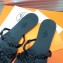 Hermes Chaine D'ancre Rivage Rubber Slipper Sandals Black