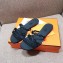 Hermes Chaine D'ancre Rivage Rubber Slipper Sandals Black