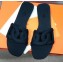 Hermes Aloha Rubber Slipper Sandals Black