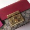 Gucci Padlock Small Shoulder Bag 409487 GG Red/Fuchsia