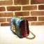 Gucci Padlock Small Shoulder Bag 409487 Blooms Print Blue
