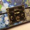Gucci Padlock Small Shoulder Bag 409487 Blooms Print Blue