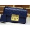 Gucci Padlock Small Shoulder Bag 409487 Signature Leather Blue
