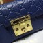 Gucci Padlock Small Shoulder Bag 409487 Signature Leather Blue
