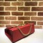 Gucci Padlock Medium Shoulder Bag 409486 Signature Leather Red