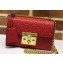 Gucci Padlock Small Shoulder Bag 409487 Signature Leather Red