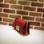 Gucci Padlock Small Shoulder Bag 409487 Signature Leather Red