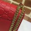 Gucci Padlock Small Shoulder Bag 409487 Signature Leather Red