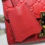 Gucci Padlock Small Shoulder Bag 409487 Signature Leather Red