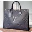 Louis Vuitton Monogram Empreinte Giant Onthego Tote Bag MM Black
