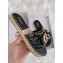 Dior Oblique CD Bow Canvas Espadrilles Slipper Sandals Black 2020