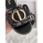 Dior Oblique CD Bow Canvas Espadrilles Slipper Sandals Black 2020