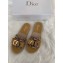 Dior Oblique CD Bow Canvas Espadrilles Slipper Sandals Brown 2020
